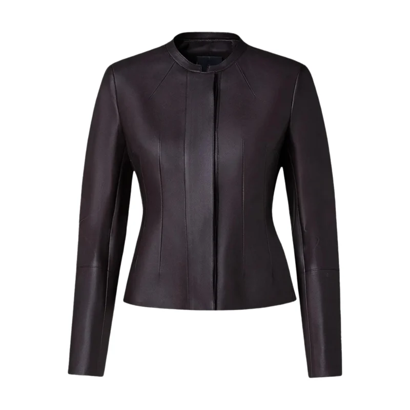 Womens Short Black Leather Jacket